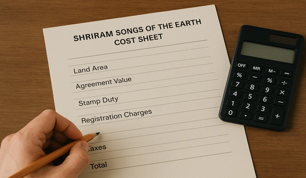 Featured Image of Shriram Songs of the Earth Cost Sheet